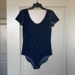 American eagle blue suede bodysuit